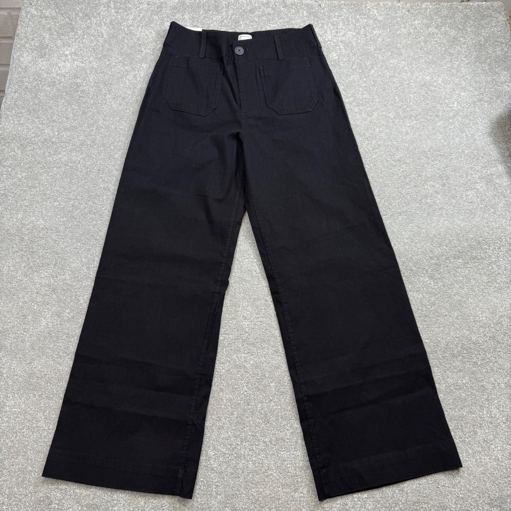 Anthropologie Maeve Colette High Rise Wide Leg Pants Magic Fabric Blnd Linen 29T - Picture 3 of 16